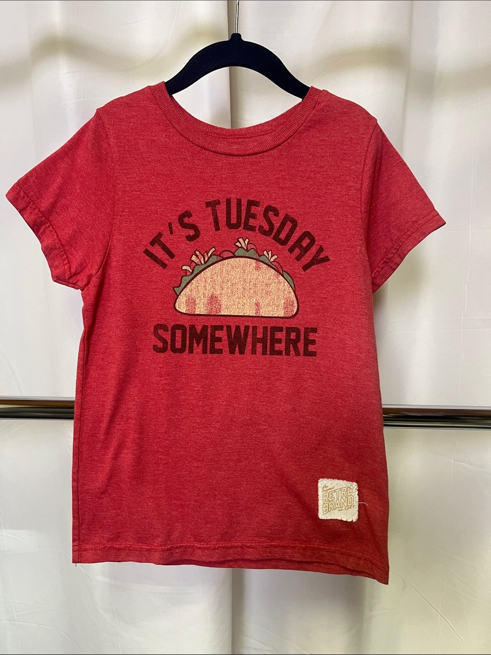 The original retro brand Kids Red Graphic Tee - It's Taco Tuesday Somewhere 5